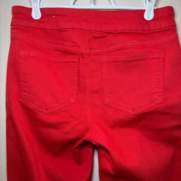 Chico's Pull On Jegging Ankle Pants Red Orange US Size 4 Chico's Size 0R - Picture 3 of 9